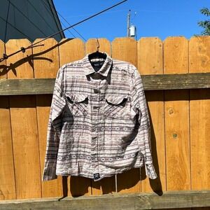 Vintage western men's flannel button down by rodanthe surf shop size‎ medium